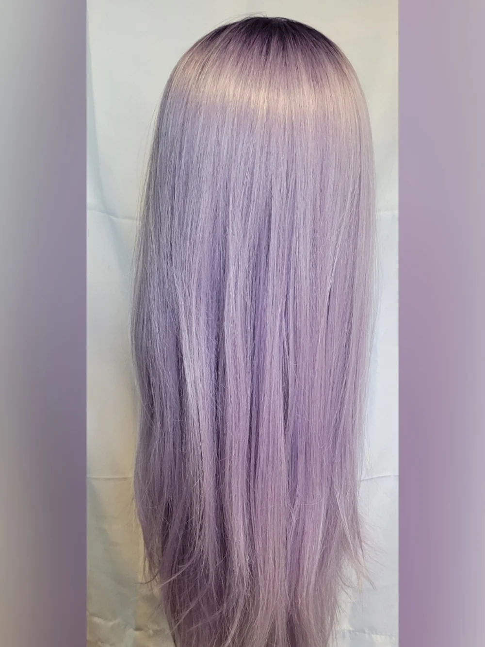 Long Straight Lavender Wig - Womens Synthetic Wigs
